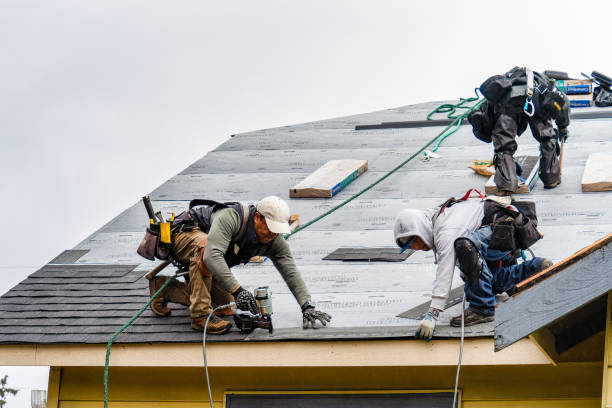 Professional Roof Installation technician working in Parish, NY